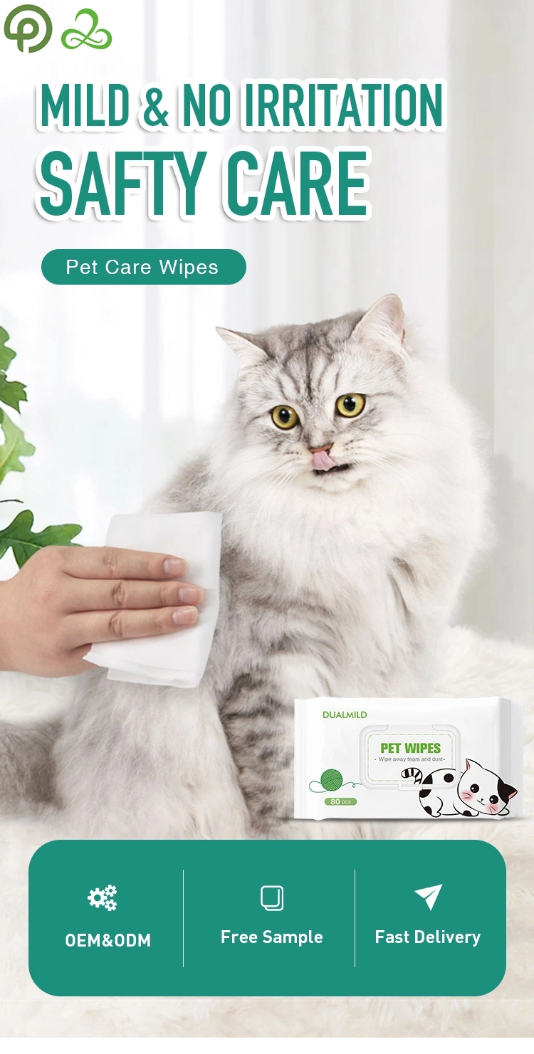 Disposable Pet Gloves Wet Wipes for Cats and Dogs Without Washing SPA Bath Wipes Cleaning and Deodorizing Pet Supplies