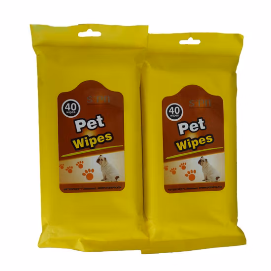 Speciali non tessuti antibatterici medicati biodegradabili bambù verde disinfettante tè morbido deodorante salviette detergenti per cani e gatti